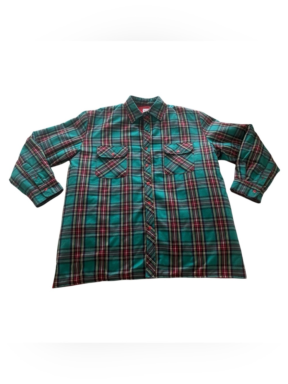 Dickies Green Plaid Button-Down Shacket
